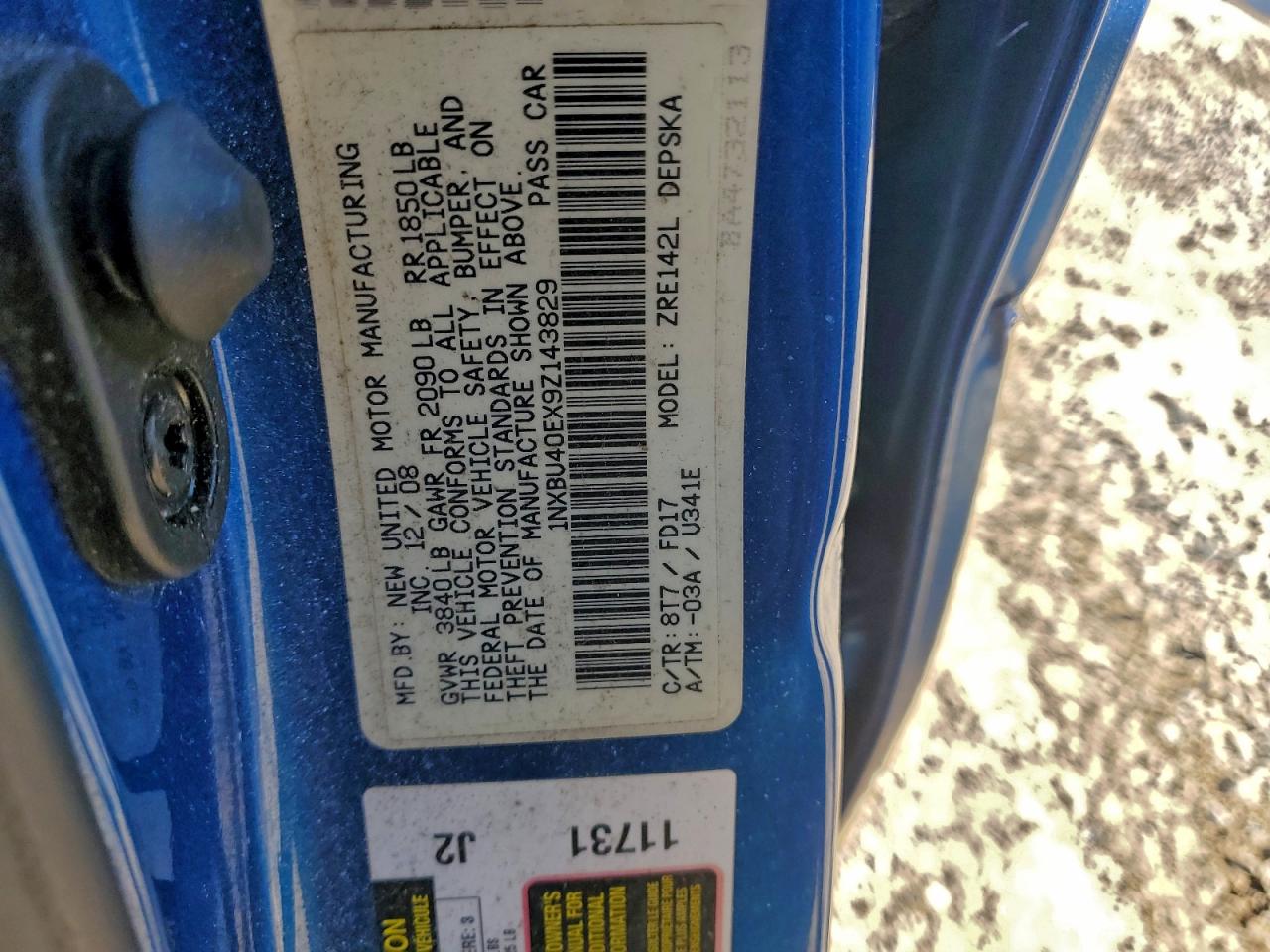 2009 TOYOTA COROLLA BASE photo 12
