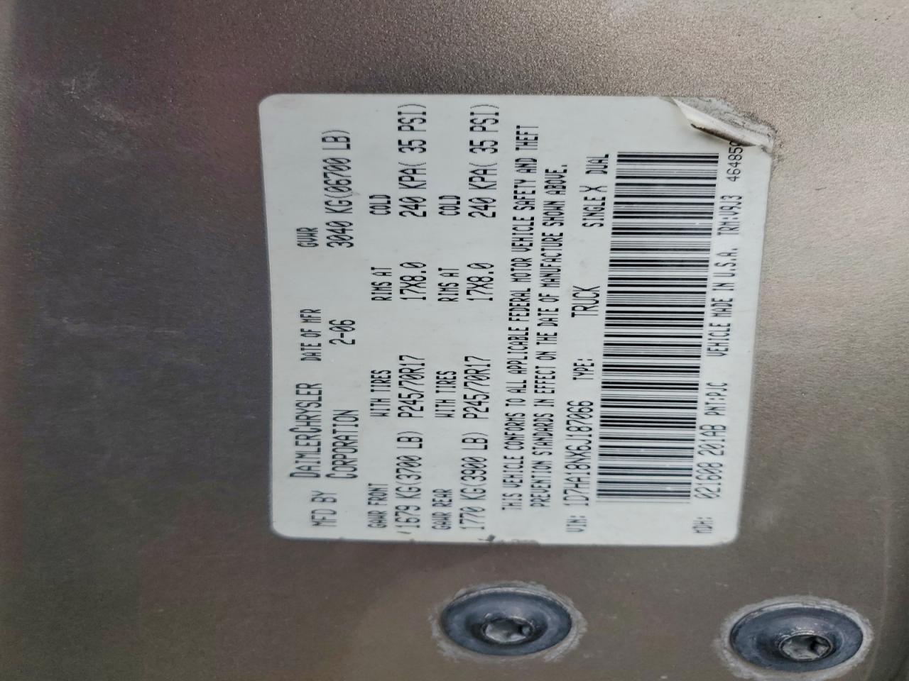 2006 DODGE RAM 1500 ST photo 12
