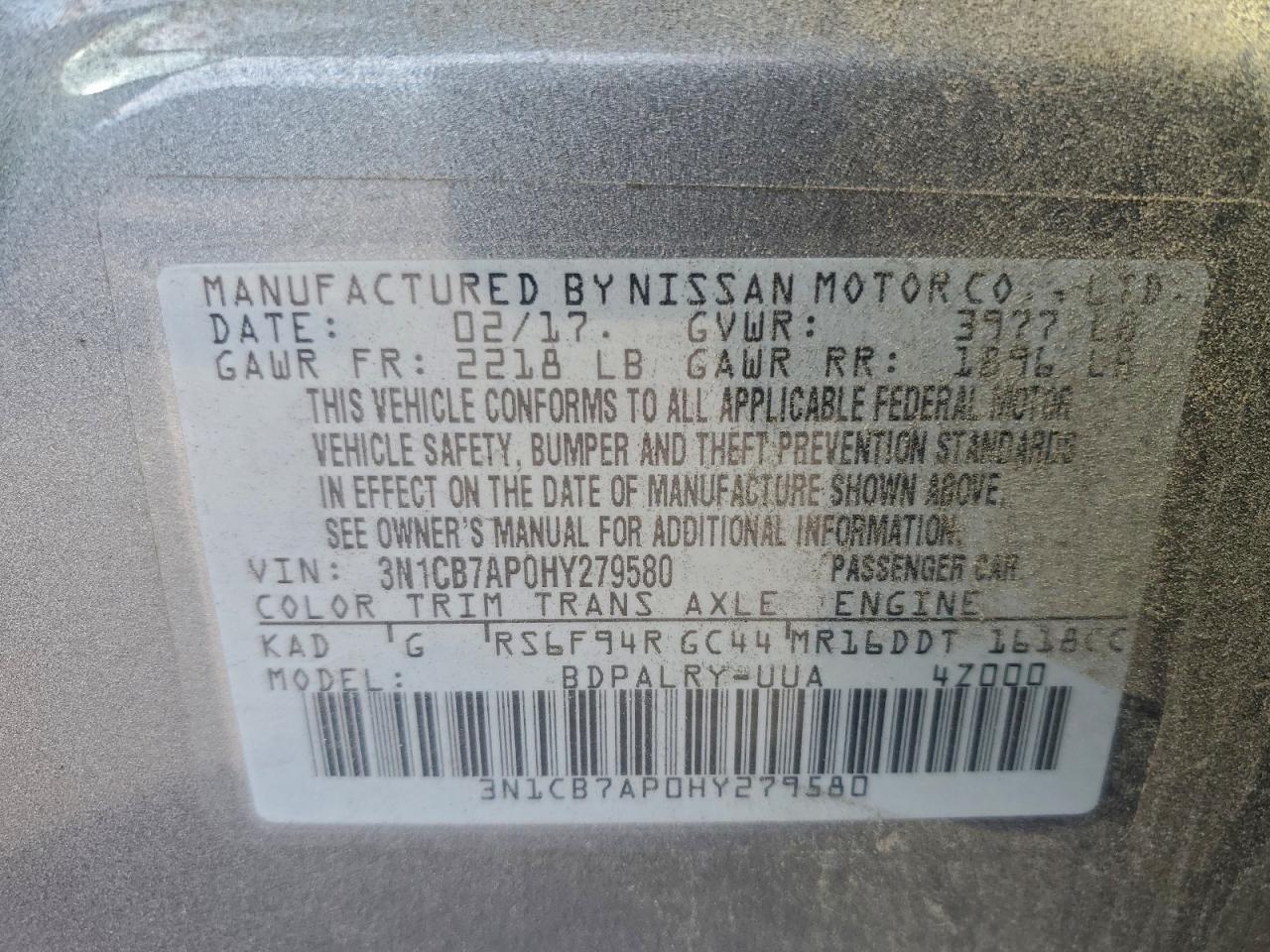 2017 NISSAN SENTRA SR TURBO photo 23