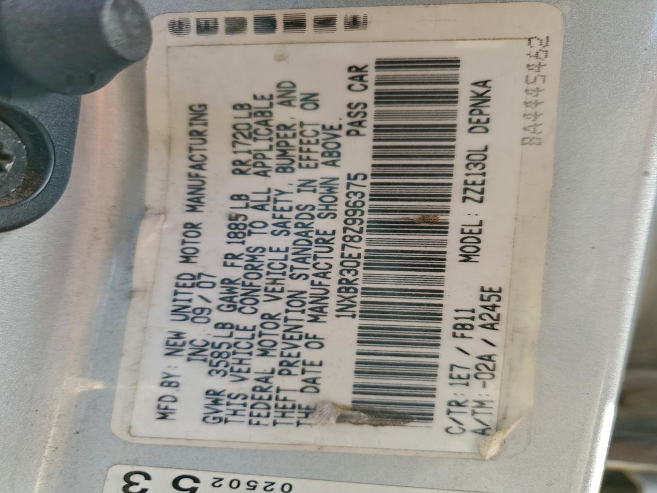 2008 TOYOTA COROLLA CE photo 23