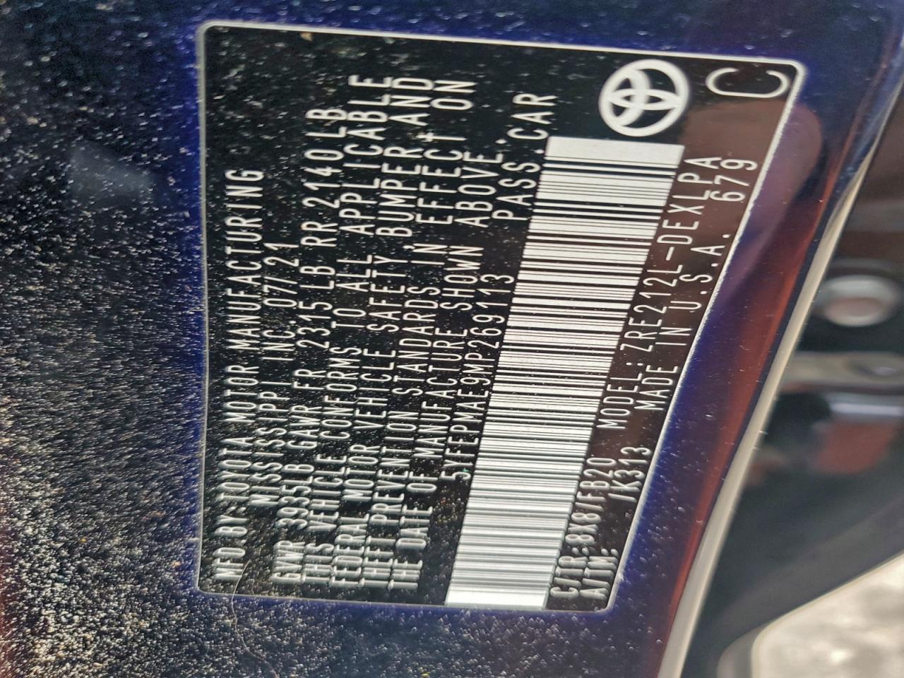 2021 TOYOTA COROLLA LE photo 13