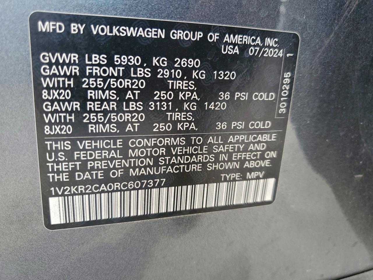 2024 VOLKSWAGEN ATLAS SE photo 14