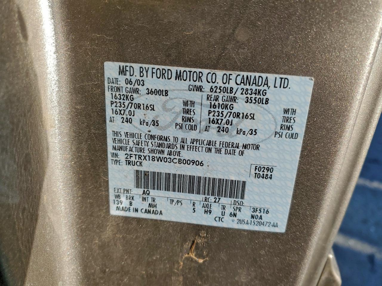 2003 FORD F150 photo 12
