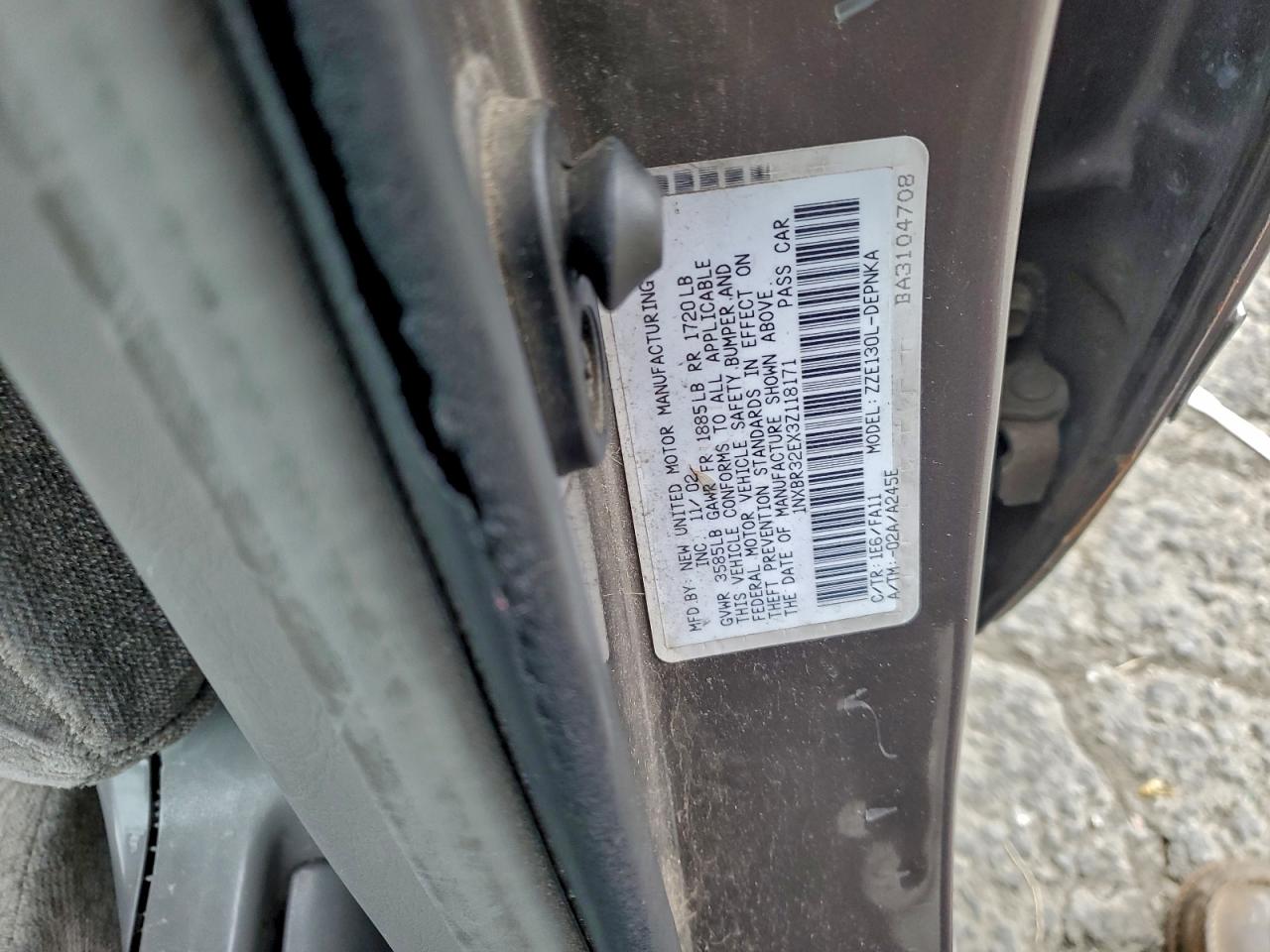 2003 TOYOTA COROLLA CE photo 23