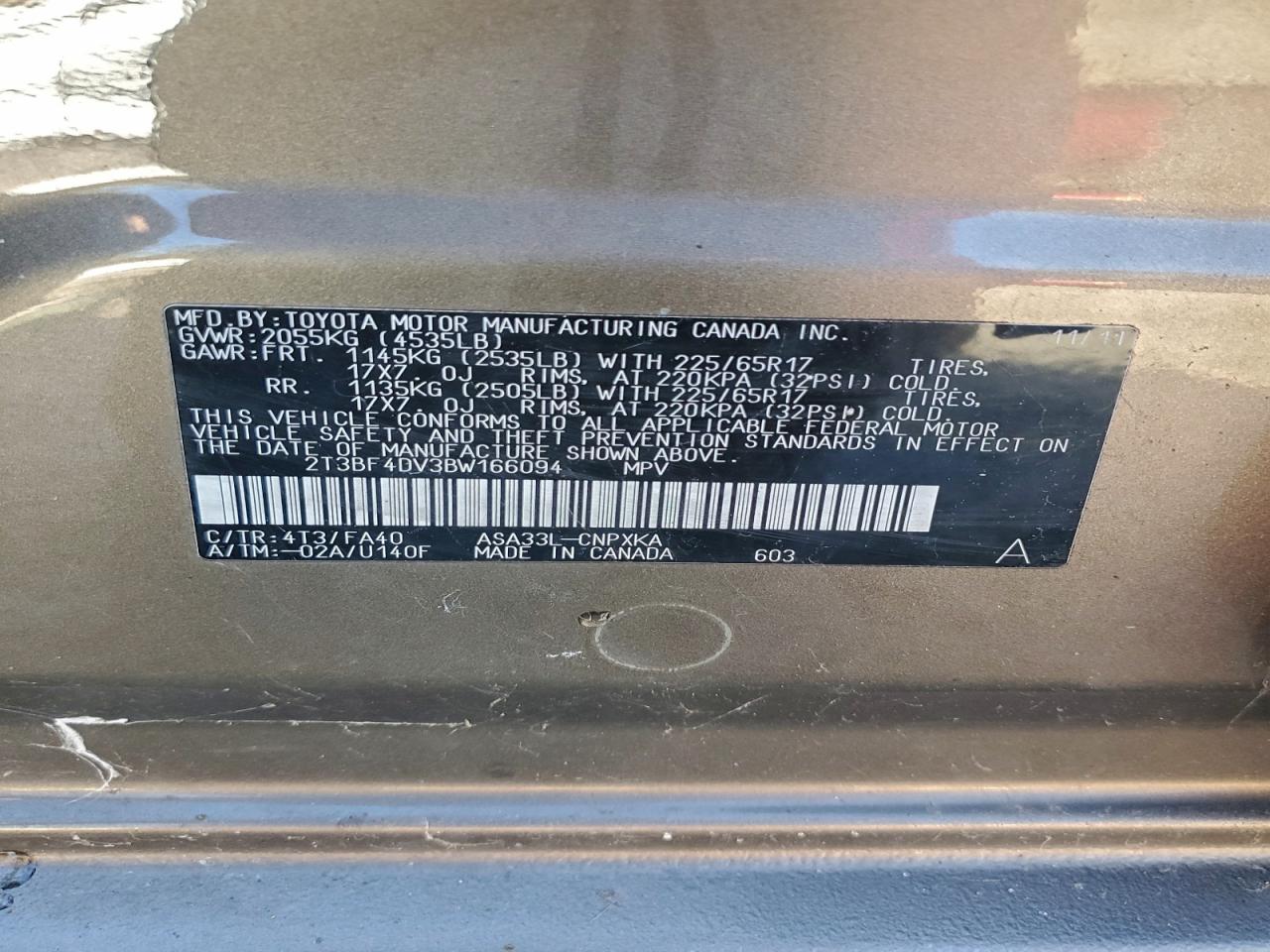 2011 TOYOTA RAV4 photo 14