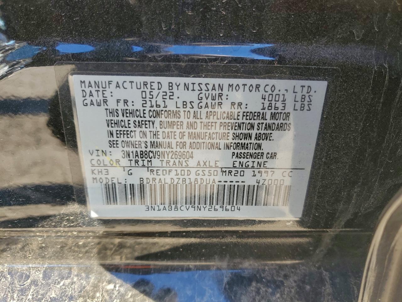 2022 NISSAN SENTRA SV photo 12