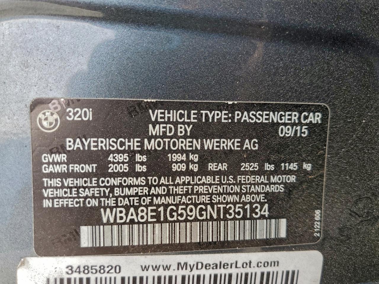 2016 BMW 320 I photo 12