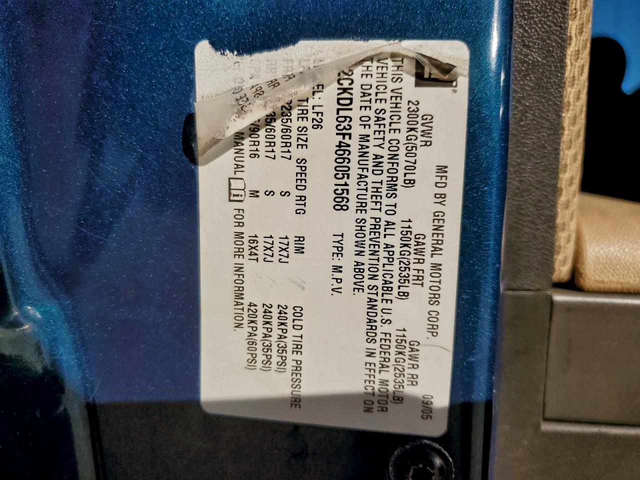 2006 PONTIAC TORRENT photo 14
