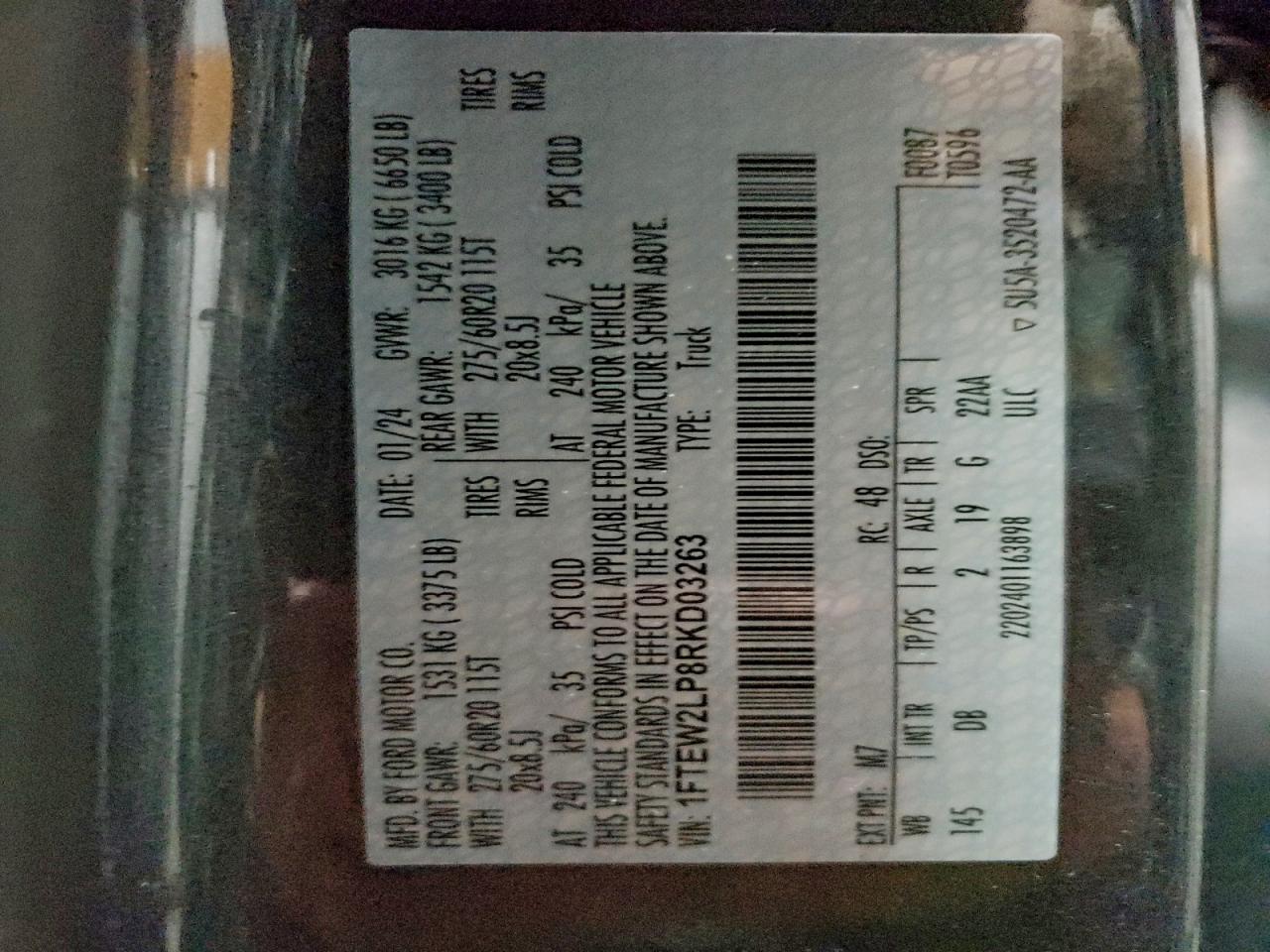 2024 FORD F150 STX photo 12