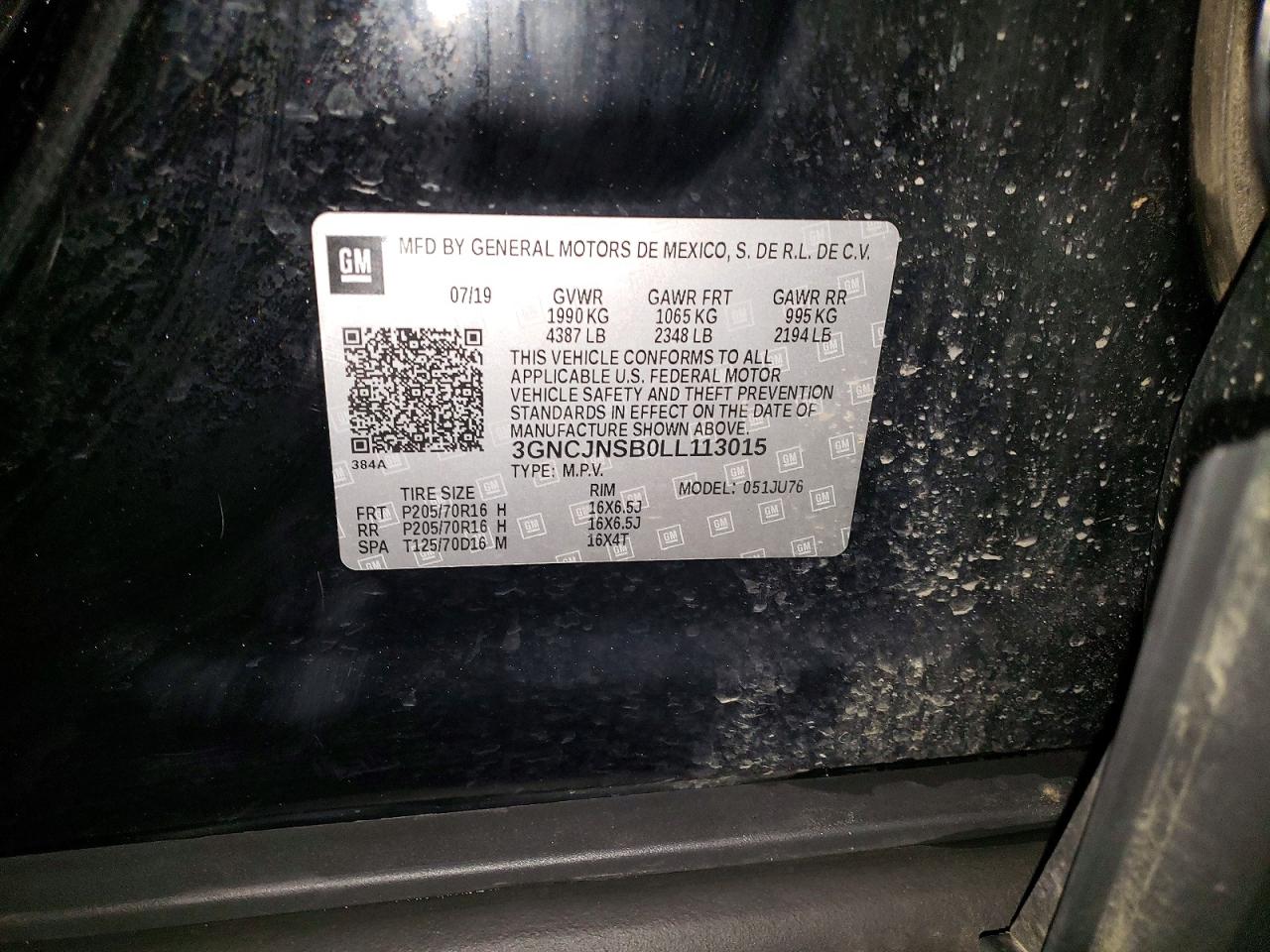 2020 CHEVROLET TRAX LS photo 13