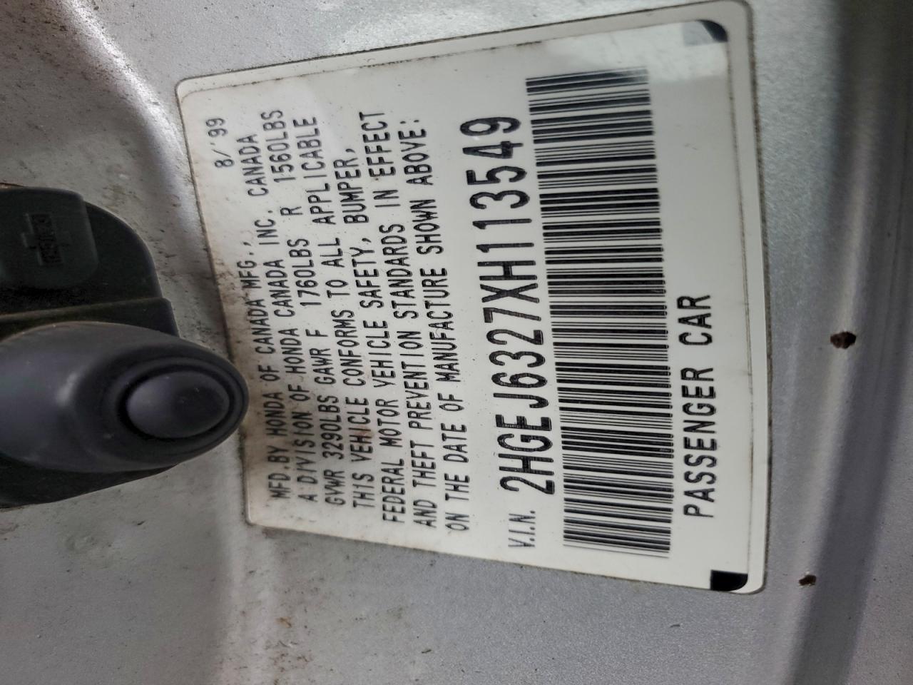 1999 HONDA CIVIC CX photo 12