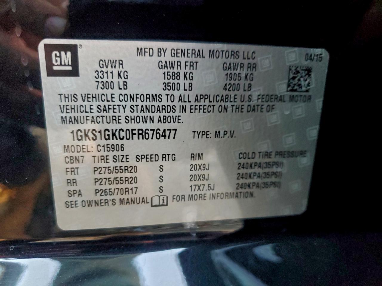 2015 GMC YUKON XL C1500 SLE photo 13