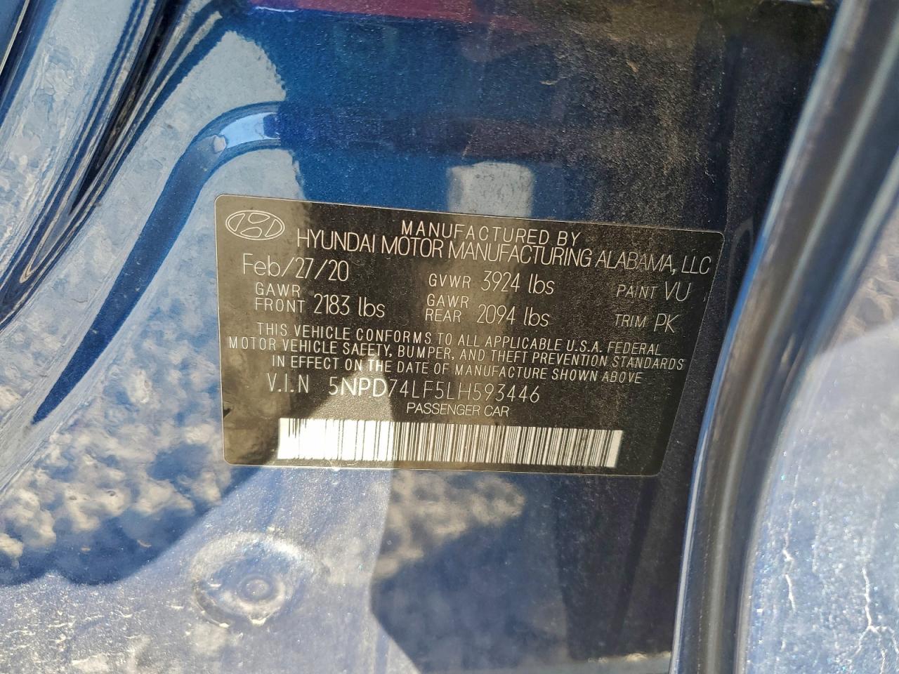 2020 HYUNDAI ELANTRA SE photo 13