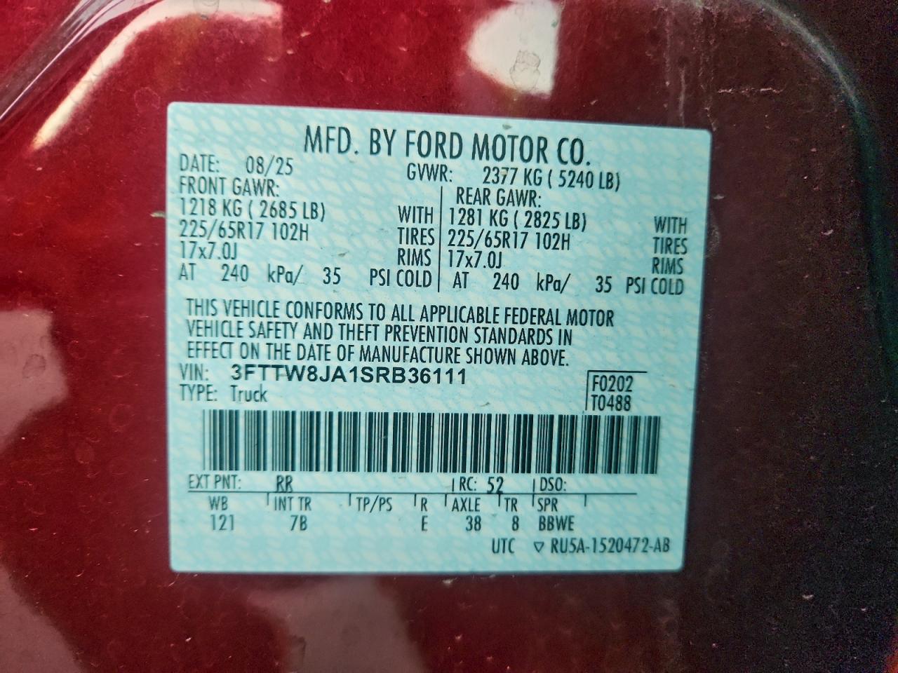 2025 FORD MAVERICK XLT photo 37