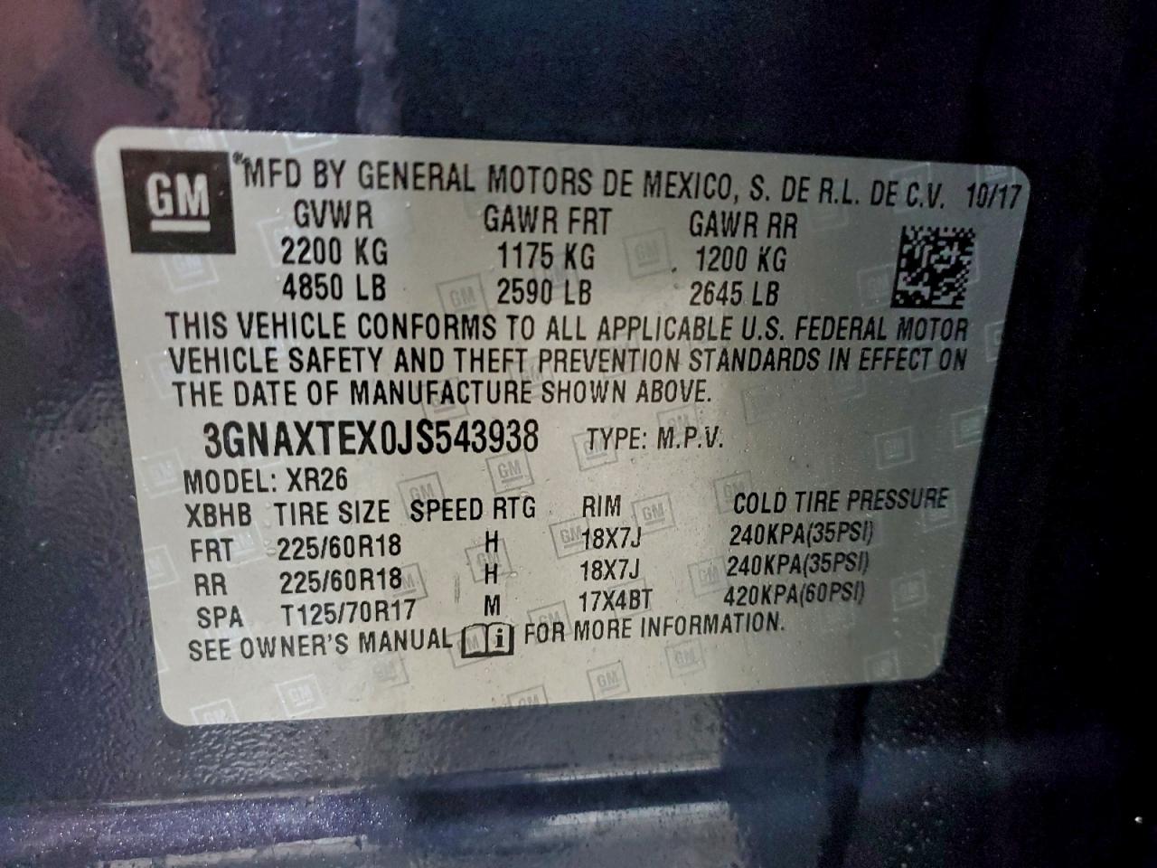 2018 CHEVROLET EQUINOX LT photo 13