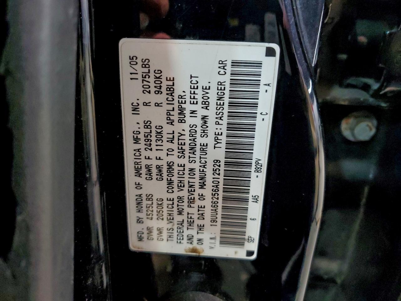 2006 ACURA 3.2TL photo 12