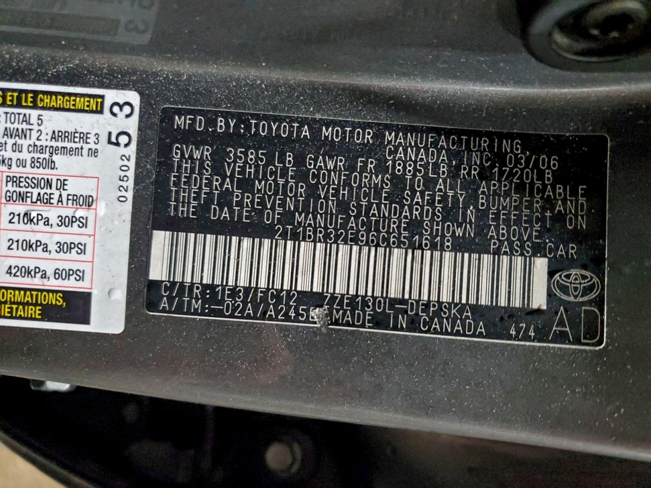 2006 TOYOTA COROLLA CE photo 12