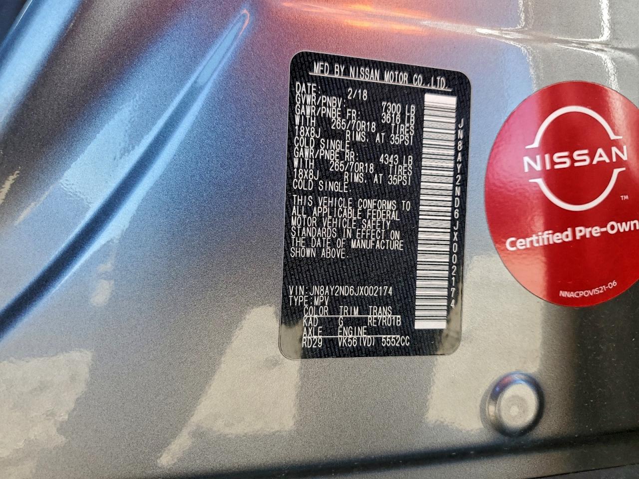 2018 NISSAN ARMADA SV photo 12