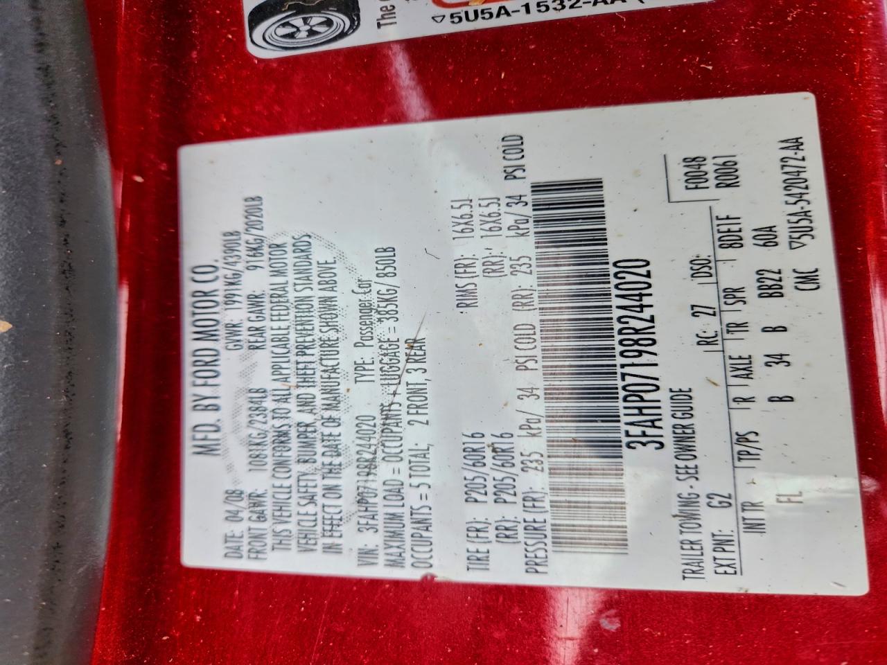 2008 FORD FUSION SE photo 23