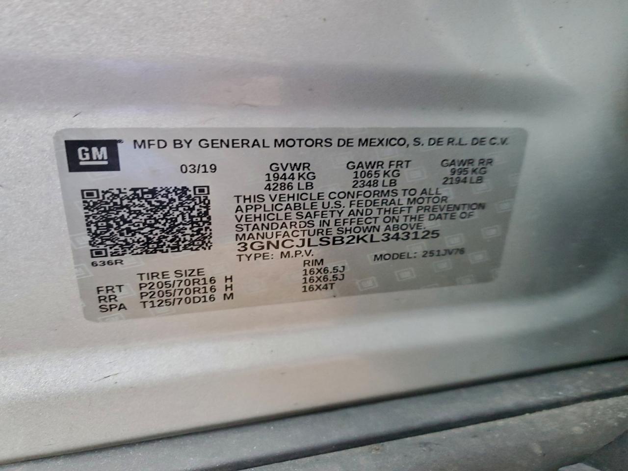 2019 CHEVROLET TRAX 1LT photo 13