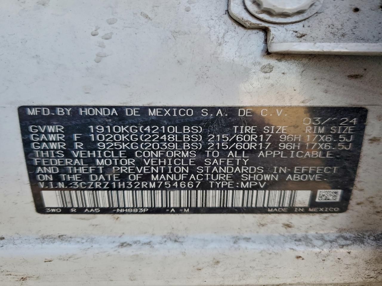 2024 HONDA HR-V LX photo 27