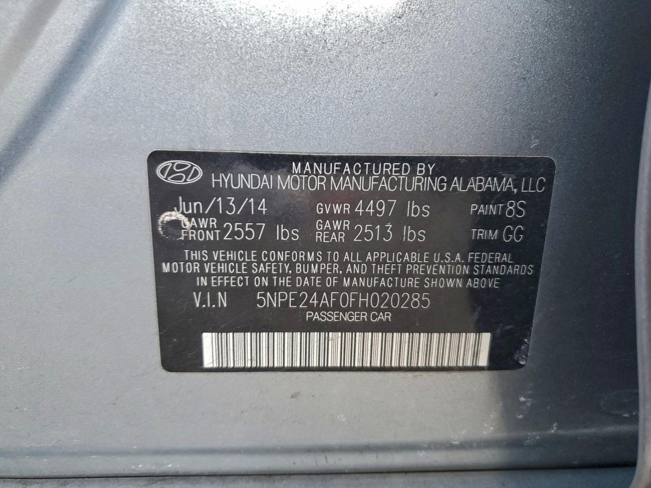 2015 HYUNDAI SONATA SE photo 13