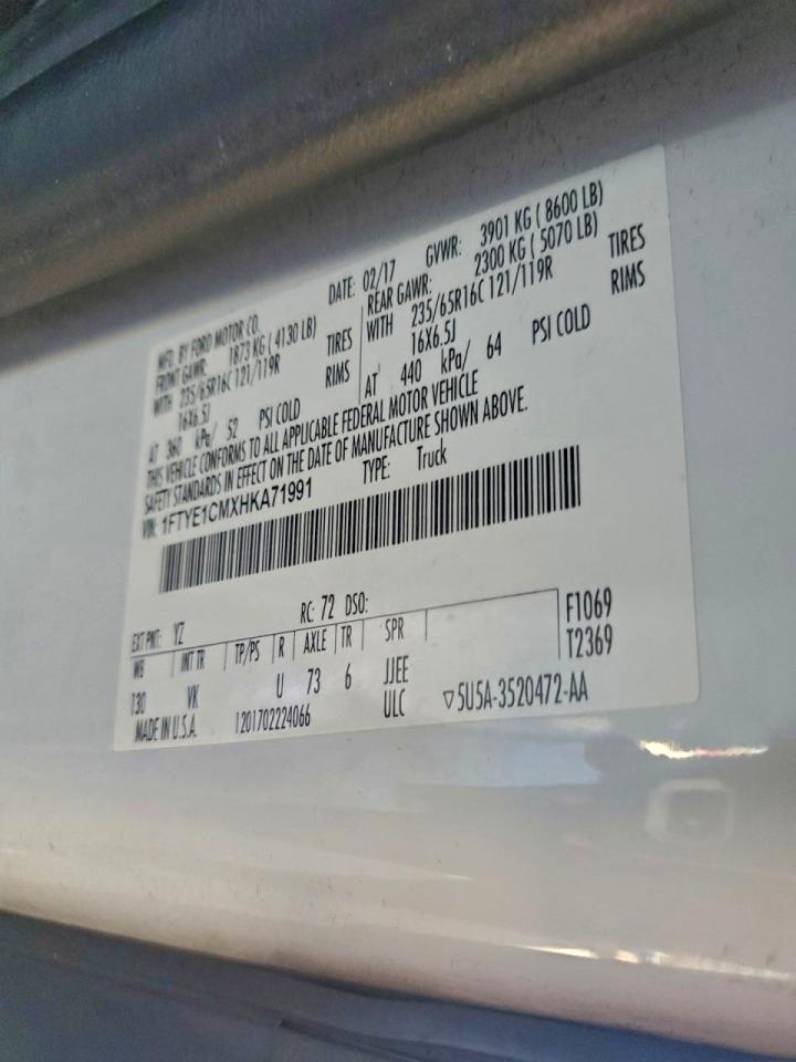2017 FORD TRANSIT 150 DELIVERY VAN photo 13