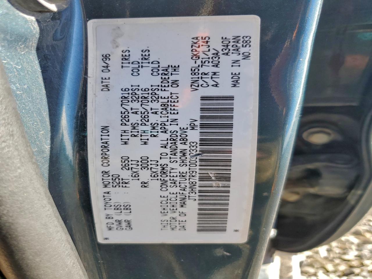 1996 TOYOTA 4RUNNER LIMITED photo 13