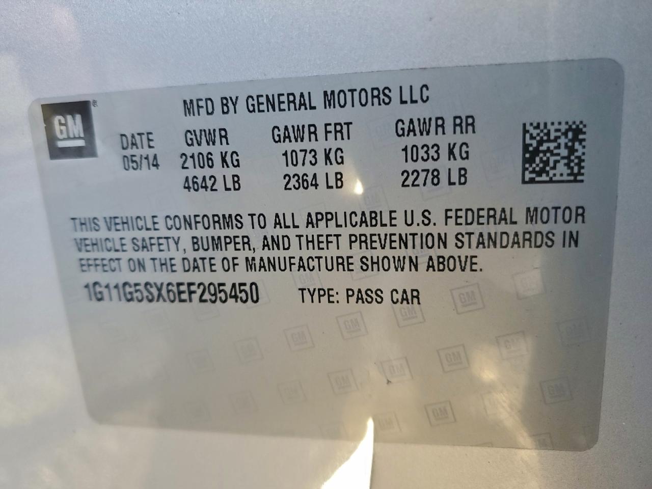 2014 CHEVROLET MALIBU 3LT photo 12