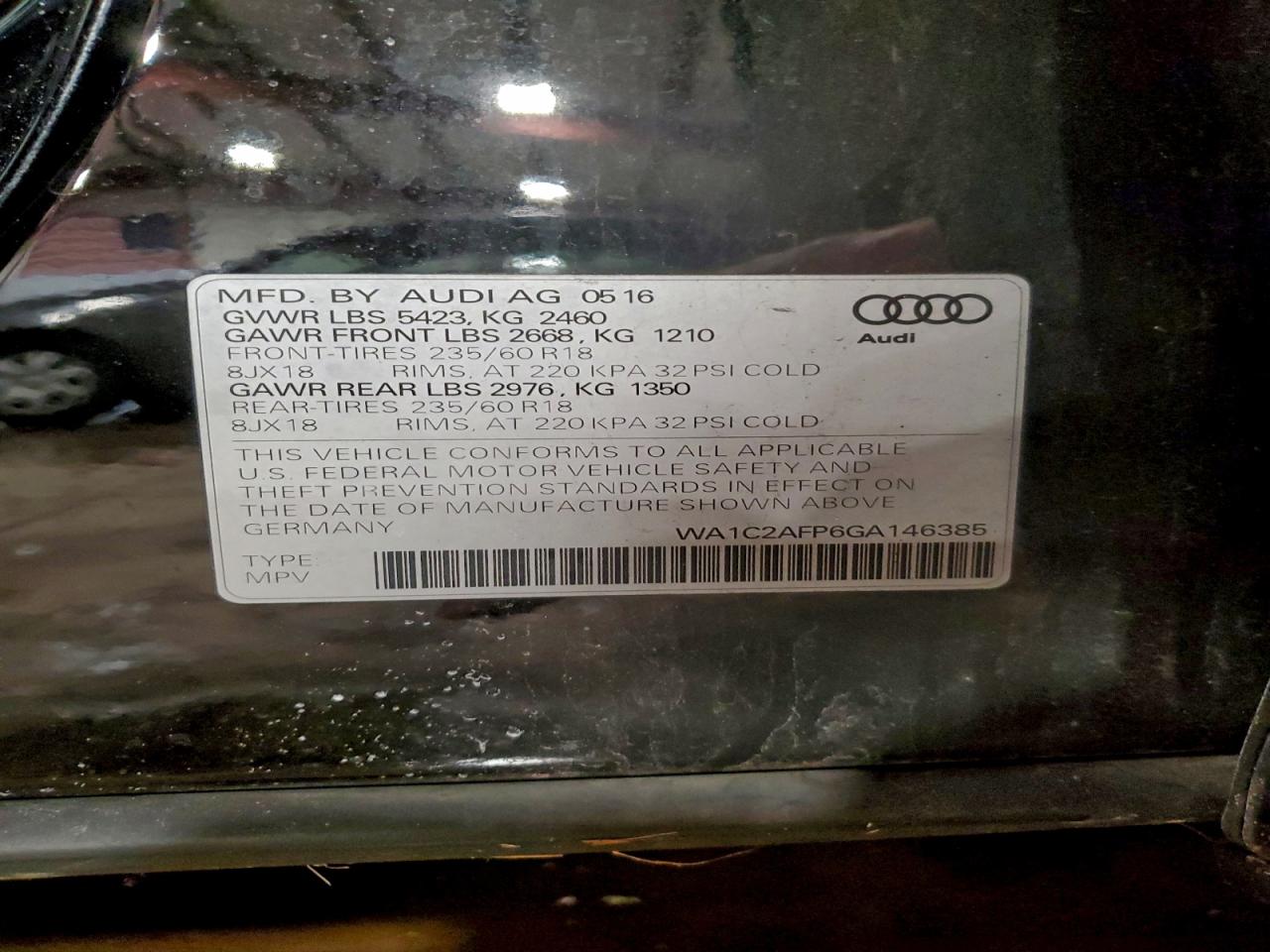 2016 AUDI Q5 PREMIUM photo 13
