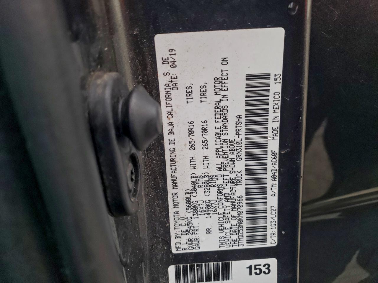 2019 TOYOTA TACOMA DOUBLE CAB photo 12