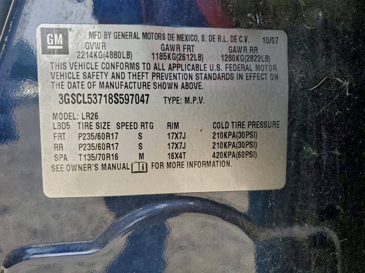 2008 SATURN VUE XR photo 13