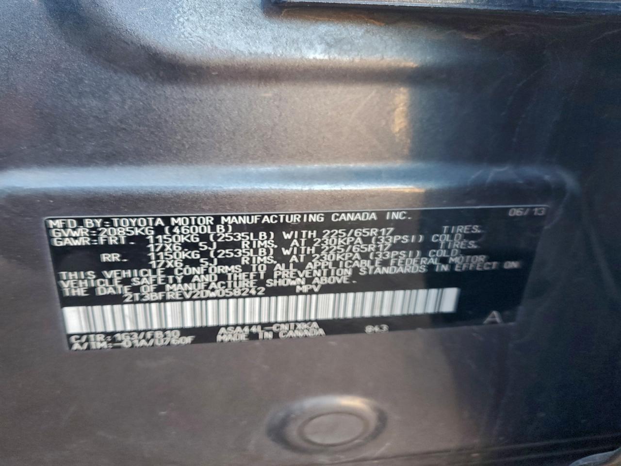 2013 TOYOTA RAV4 LE photo 13