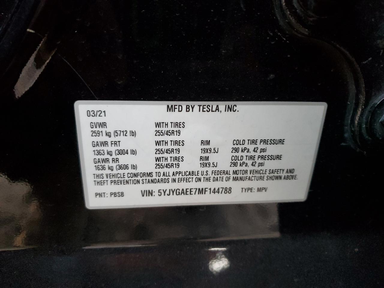 2021 TESLA MODEL Y photo 37