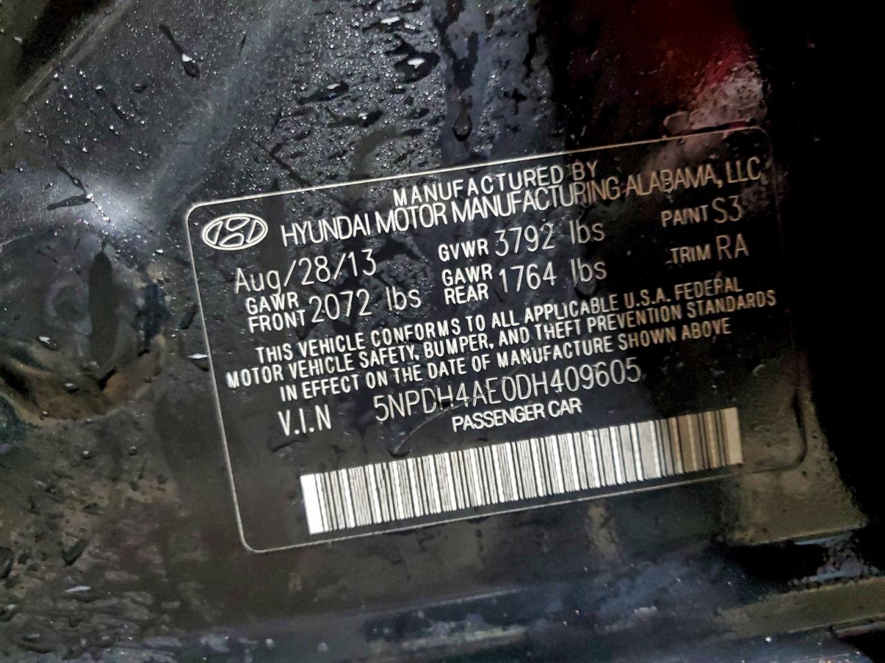 2013 HYUNDAI ELANTRA GLS photo 12