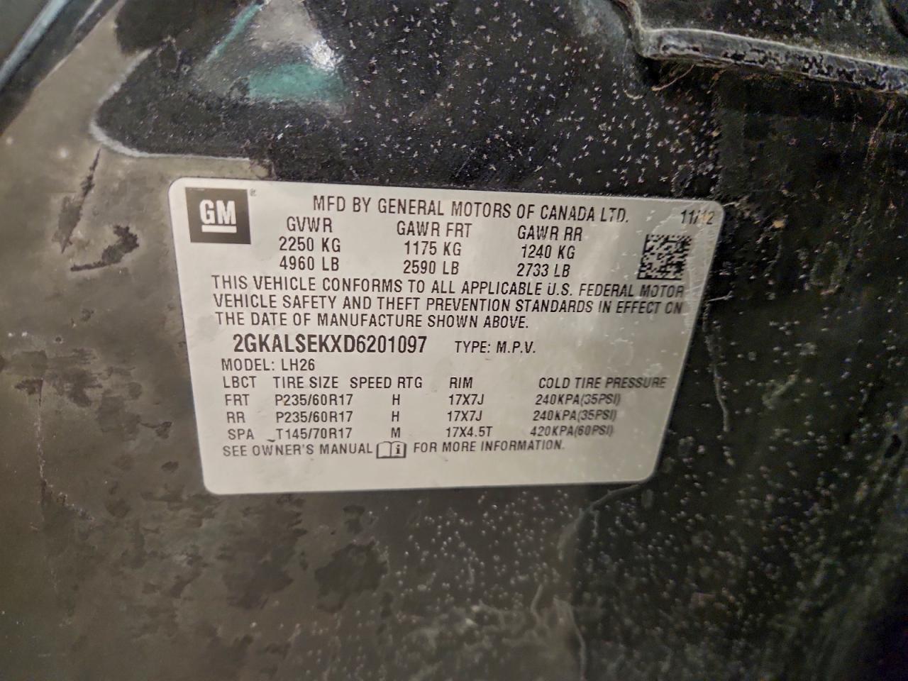 2013 GMC TERRAIN SLE photo 12