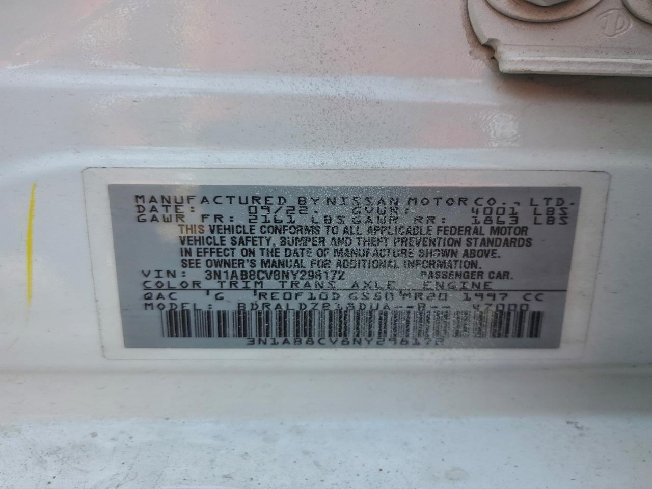 2022 NISSAN SENTRA SV photo 12