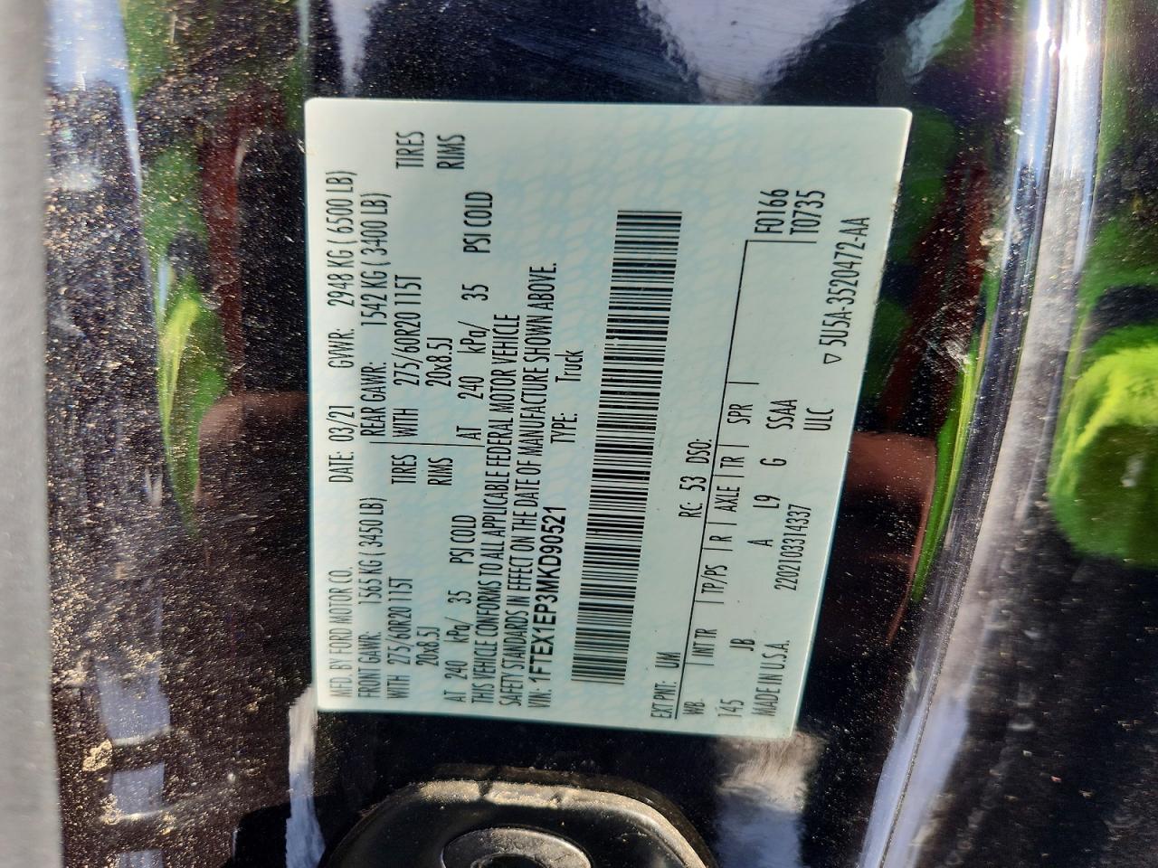 2021 FORD F150 SUPER CAB photo 12