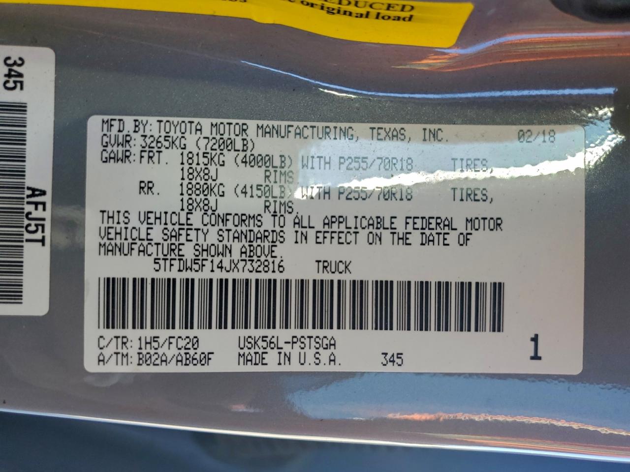 2018 TOYOTA TUNDRA CREWMAX SR5 photo 12