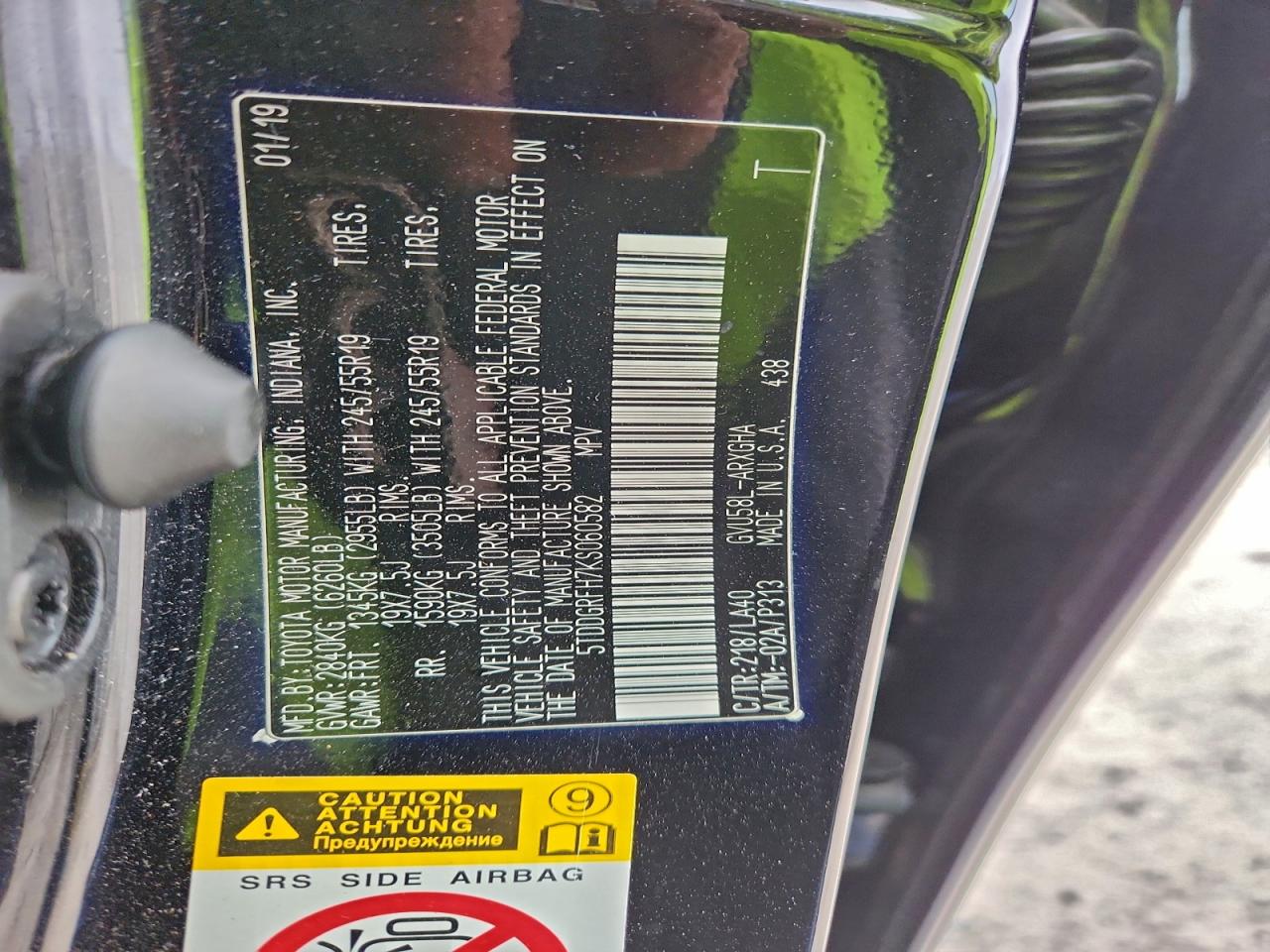 2019 TOYOTA HIGHLANDER HYBRID LIMITED photo 14