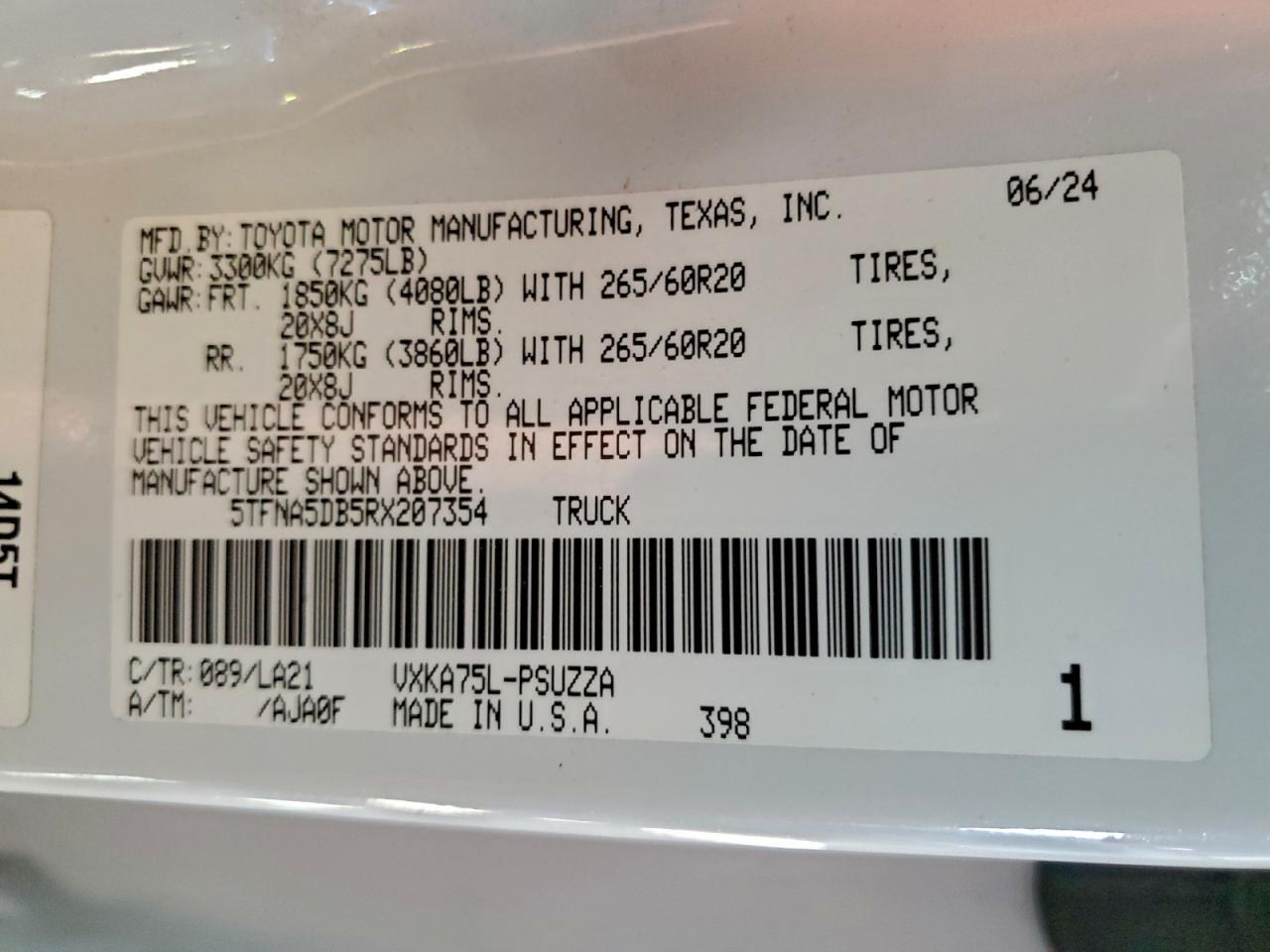 2024 TOYOTA TUNDRA CREWMAX PLATINUM photo 12