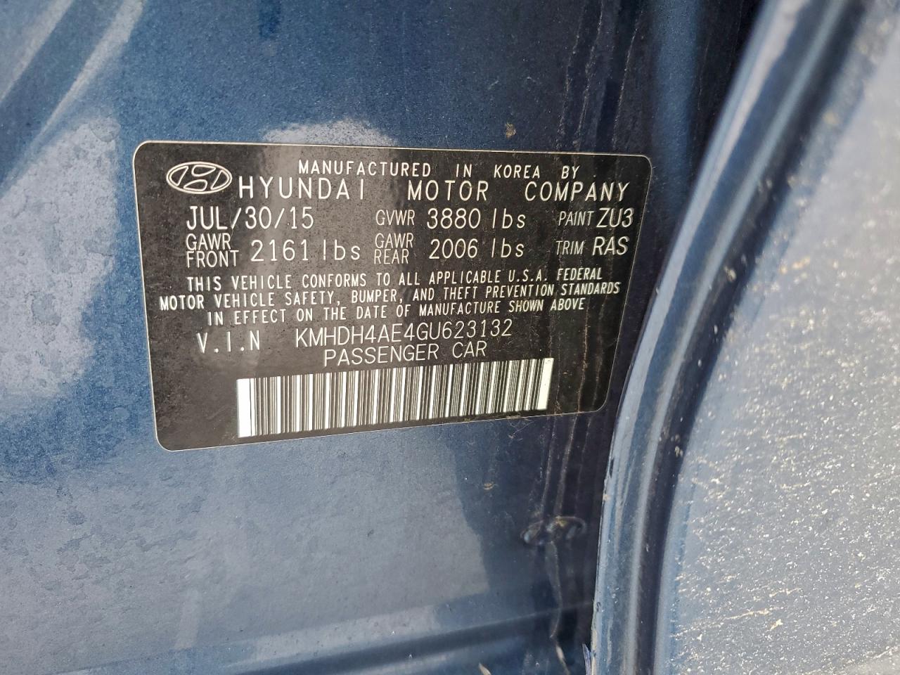 2016 HYUNDAI ELANTRA SE photo 37