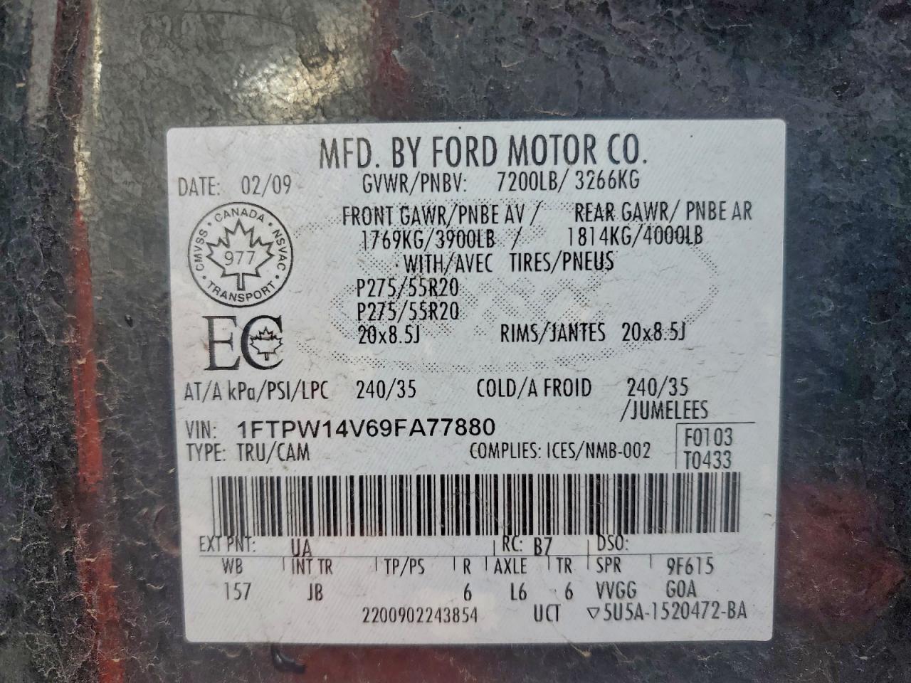 2009 FORD F150 SUPERCREW photo 12