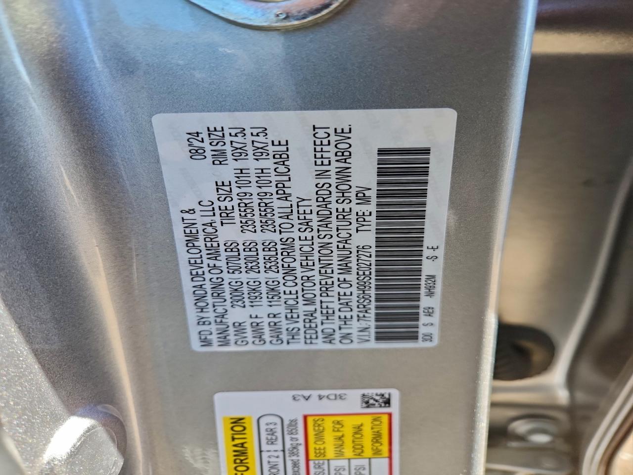 2025 HONDA CR-V SPORT TOURING photo 12
