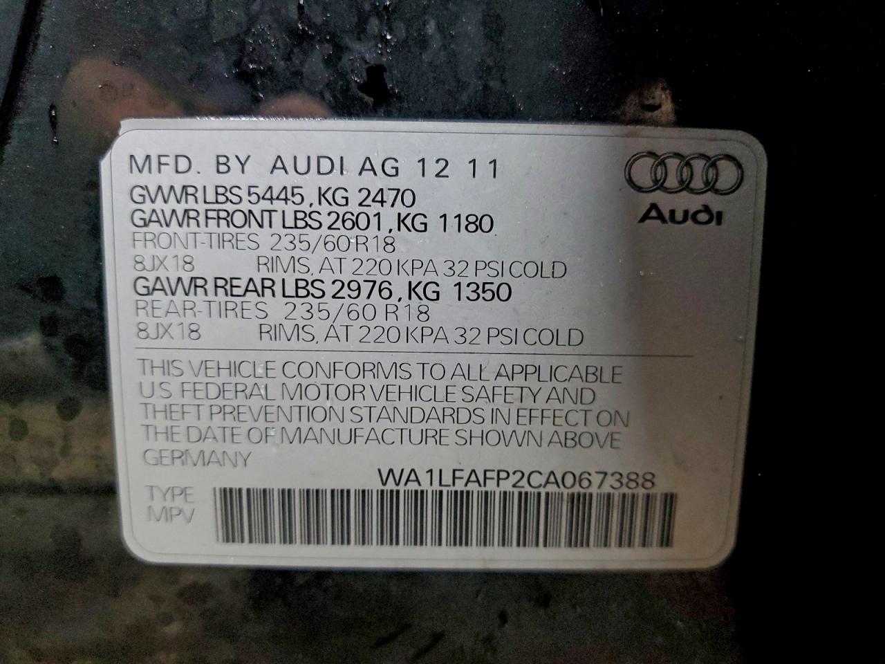 2012 AUDI Q5 PREMIUM PLUS photo 13