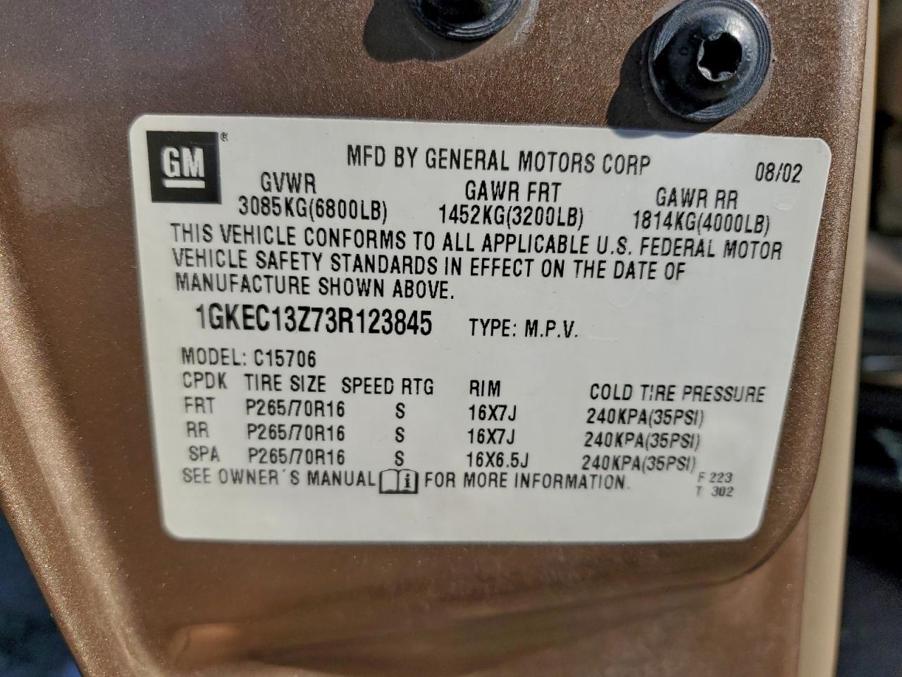 2003 GMC YUKON photo 37