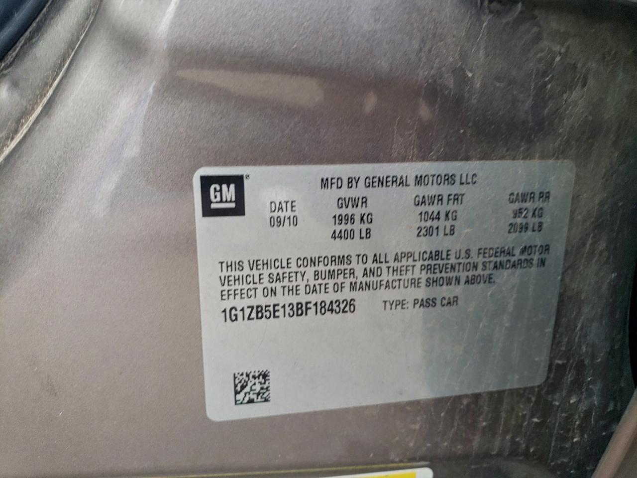 2011 CHEVROLET MALIBU LS photo 12
