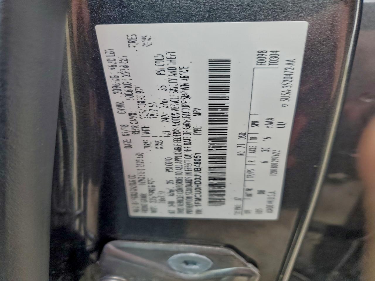 2018 FORD ESCAPE SEL photo 34