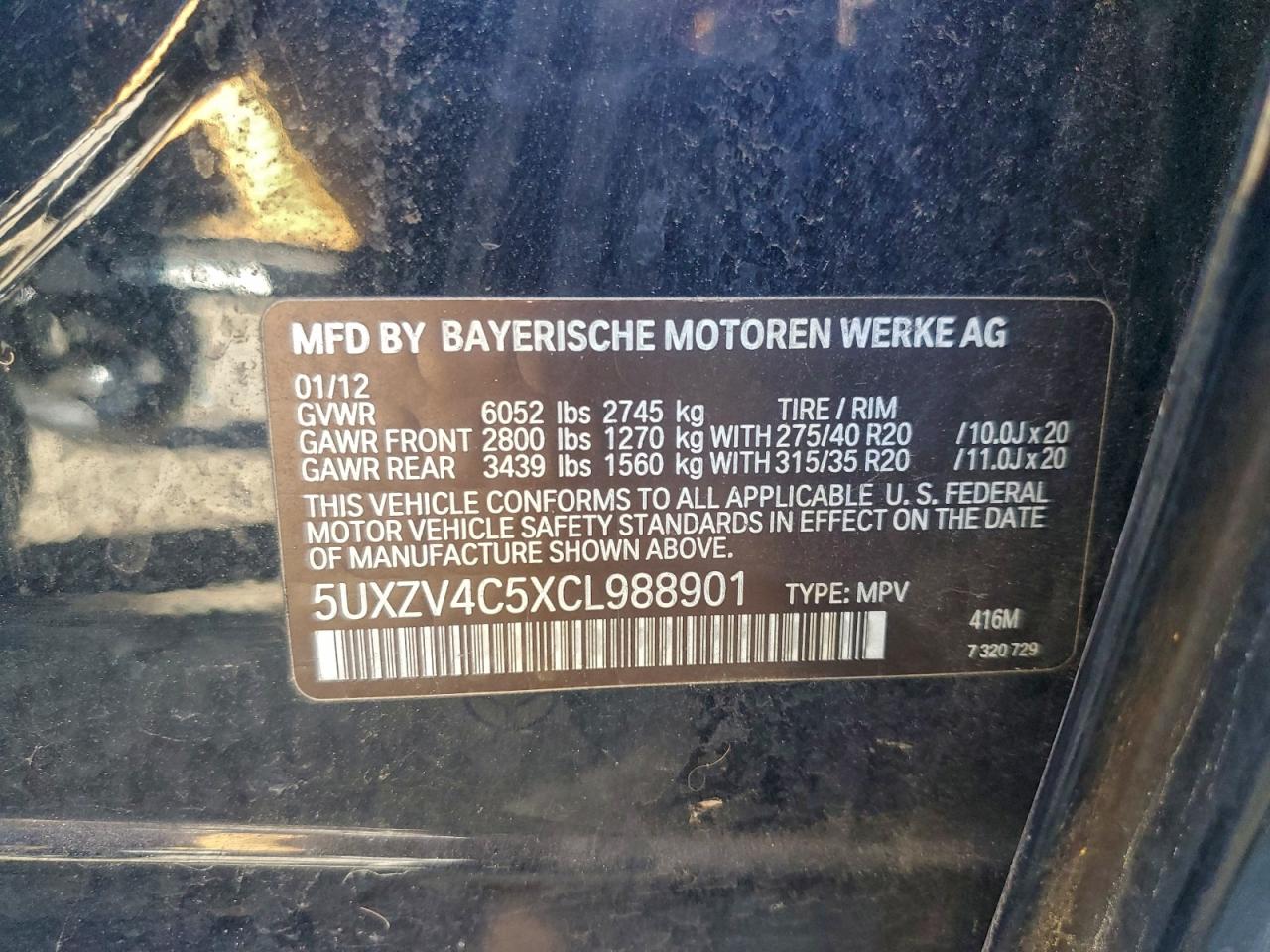 2012 BMW X5 XDRIVE35I photo 49