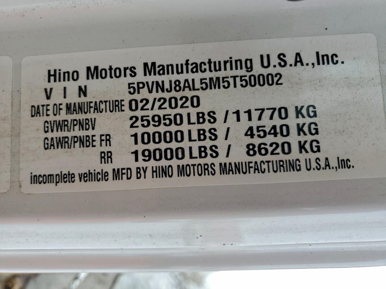 2021 HINO BOX TRUCK photo 13